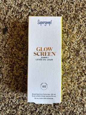 Supergoop! Glow Screen Dawn Sunscreen - White & Yellow Packaging